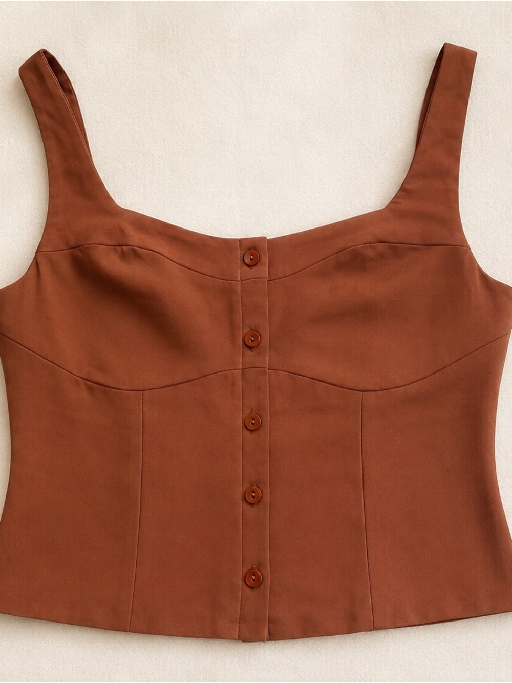 Abercrombie & Fitch Terracotta Brown Corset Tank Top NWT Small​